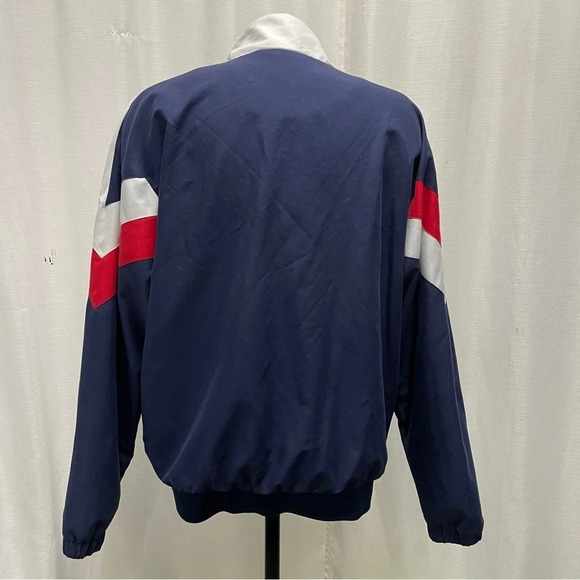 Fila Slade Track Jacket Men Logo Spell Out Red White Blue USA Windbreaker med - Picture 7 of 16